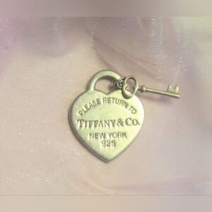 Tiffany and Co. Heart Tag Key Pendant with key